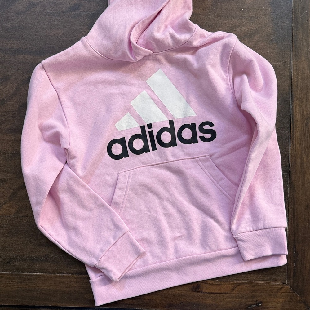 Adidas Kids Light Pink Hoodie Youth 7/8